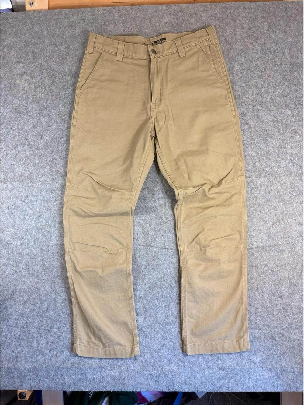 Carhartt Rugged Flex Relaxed Fit Canvas Work Pants Mens 34x30 Khaki BN2291-M